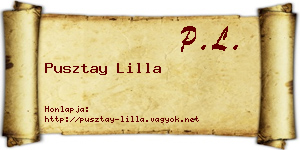 Pusztay Lilla névjegykártya