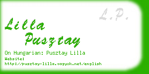 lilla pusztay business card